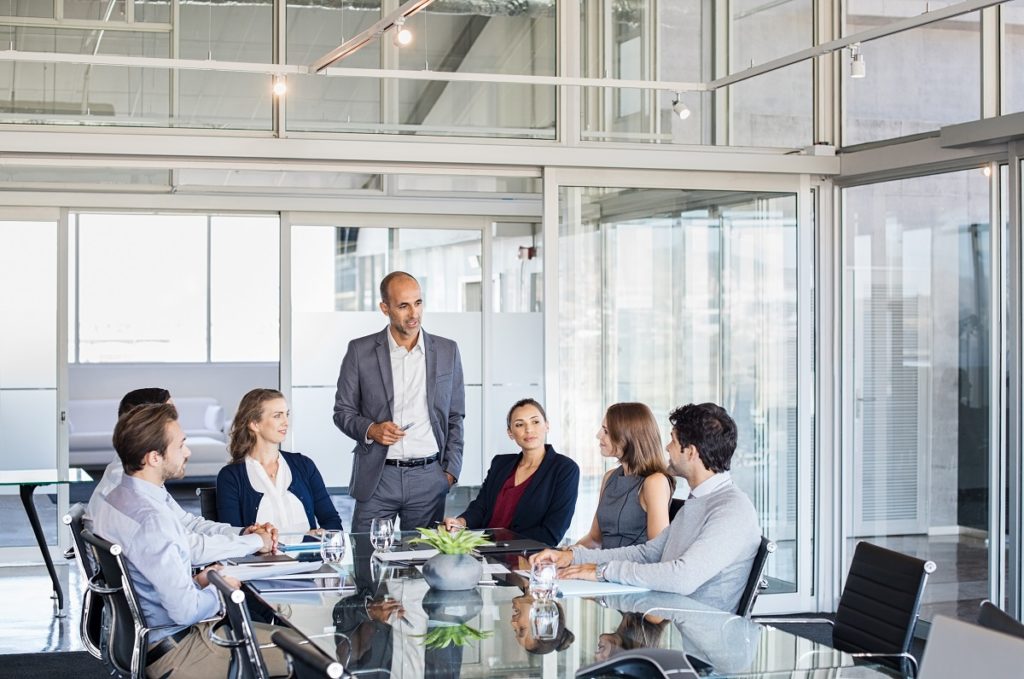 Business meeting in the conference room