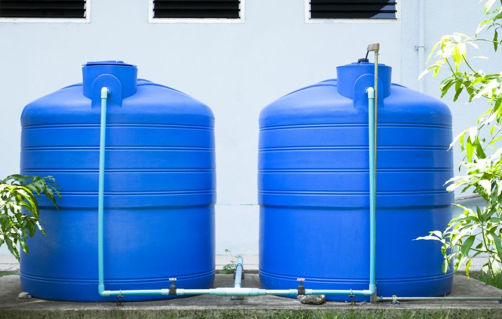 Two water storage tank