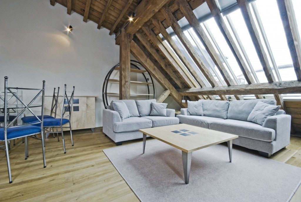 loft apartment conversion with exposed beams