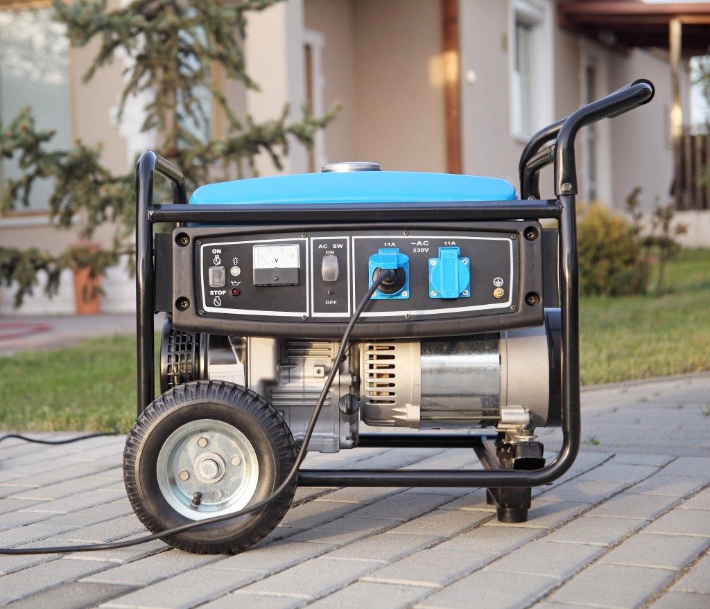 generator in bule and black colors