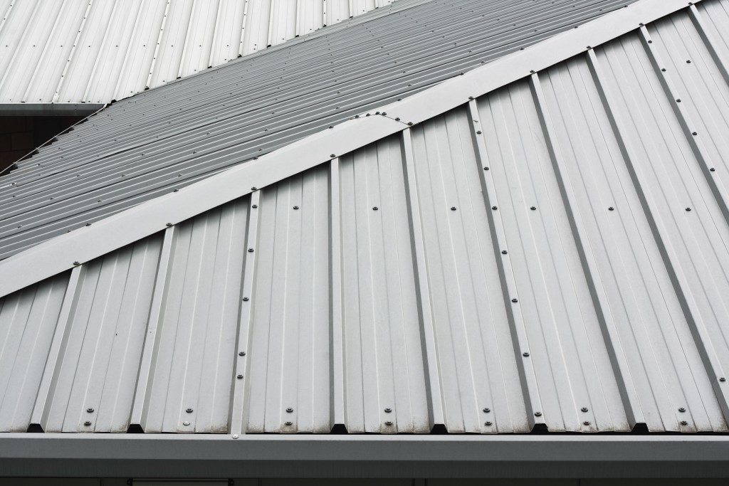 Metal roofing on a house