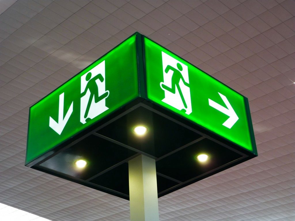 emergency exit signs