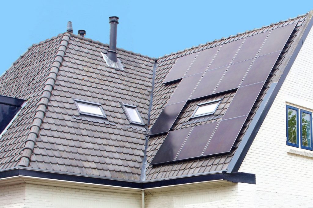 House with solar panels